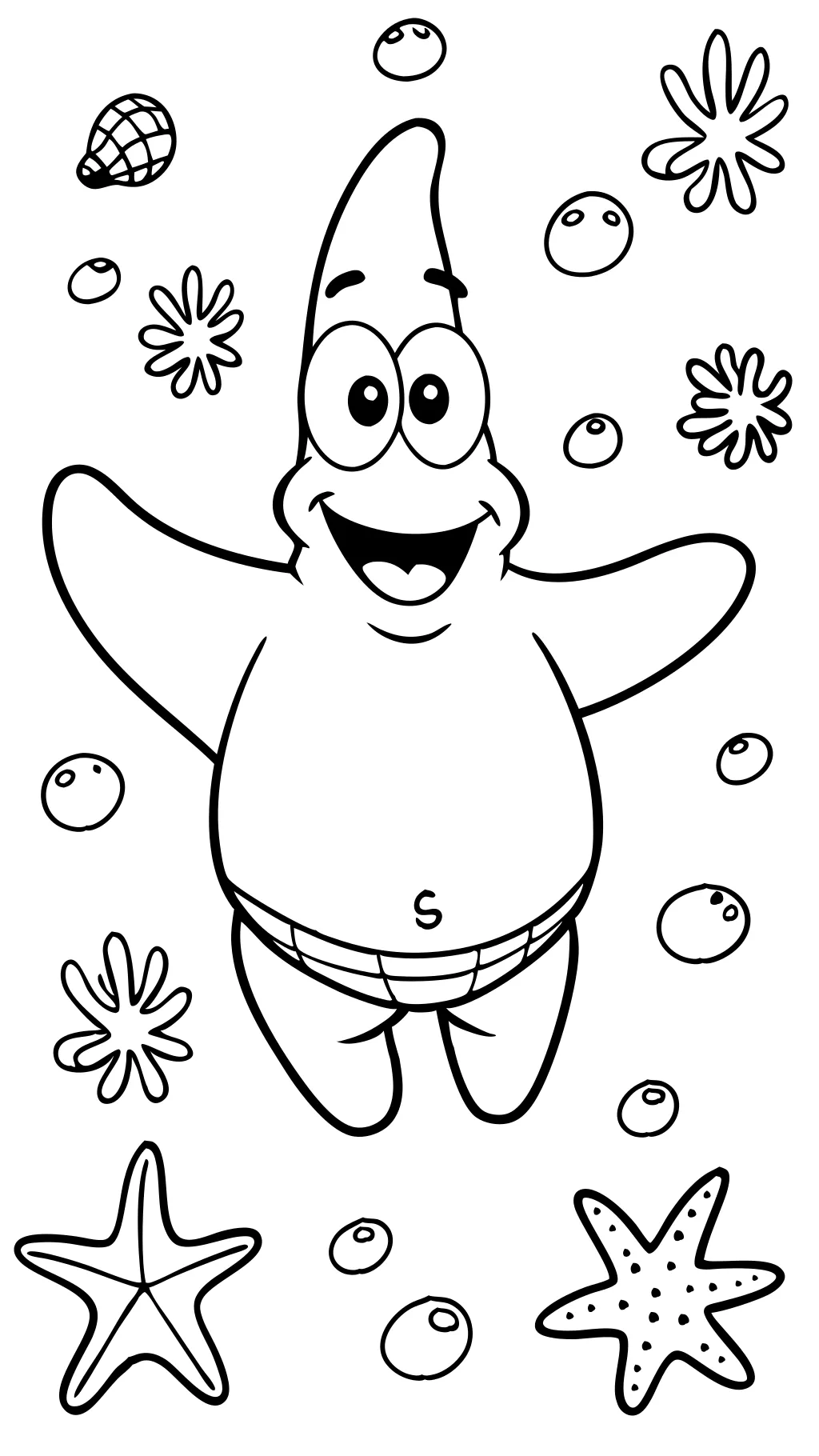 patrick starfish coloring pages